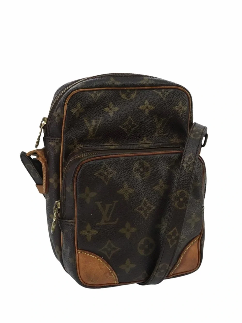 Louis Vuitton Monogram Canvas Messenger Bag in Brown and Tan